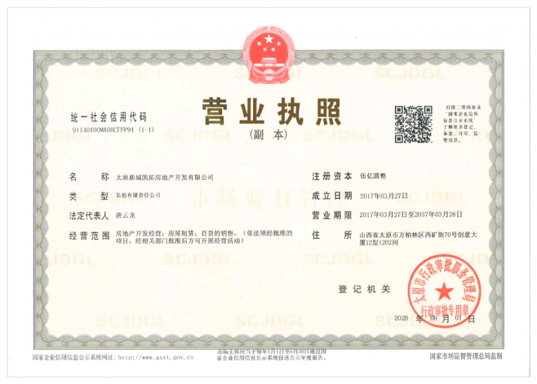 太茂风情商业街开发商营业执照