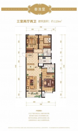3室2厅2卫户型详情