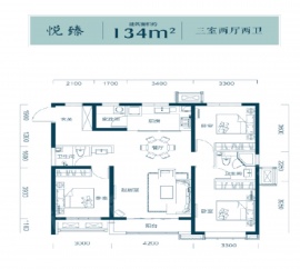 3室2厅2卫户型图