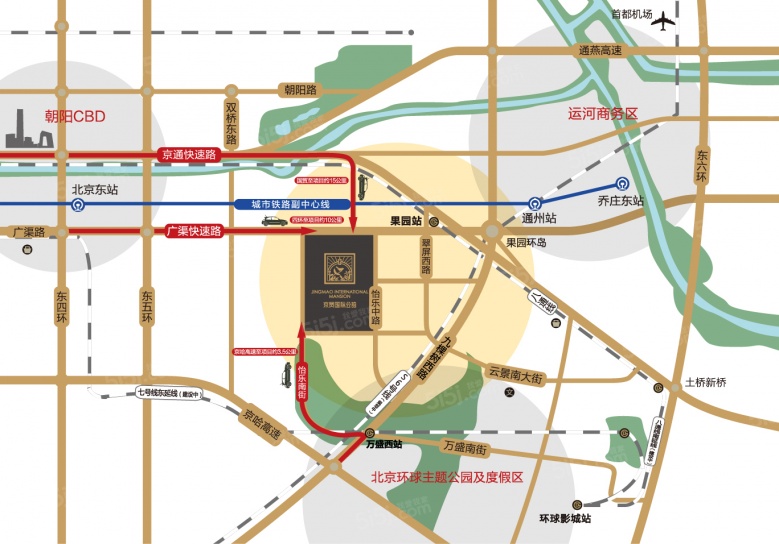 京贸国际公馆区位图