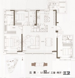 滨海万科大都会3室2厅3卫