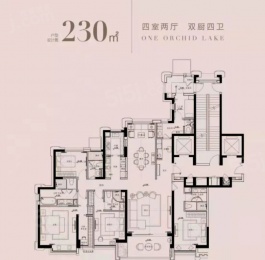 4室2厅4卫户型图