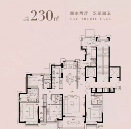 4室2厅4卫户型详情