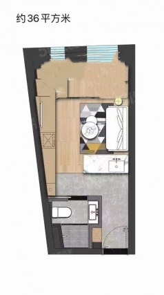 1室1卫户型详情