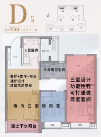 旭辉滨海江来3室2厅1卫