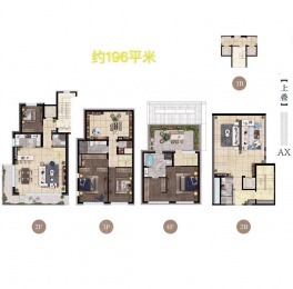 4室4厅4卫户型图