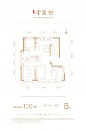 3室2厅2卫户型图