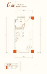 1室1厅1卫户型图