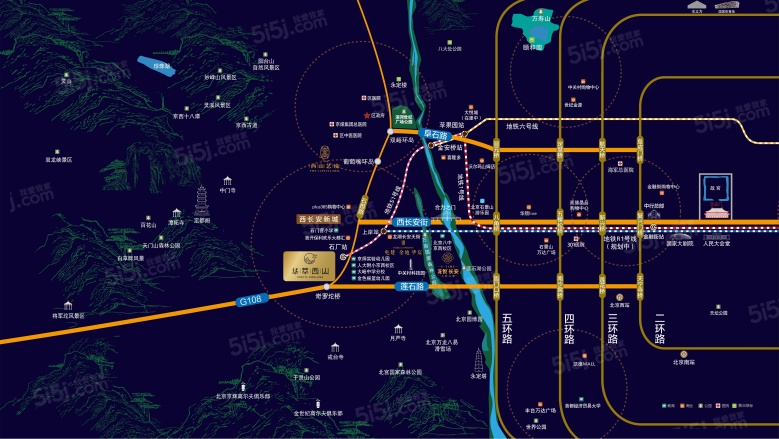 华萃西山区位图