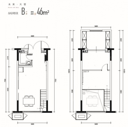 2室1厅1卫户型详情