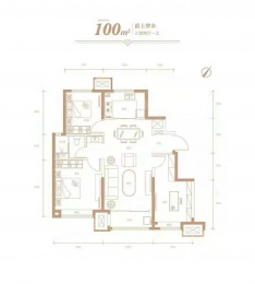 3室2厅1卫户型图