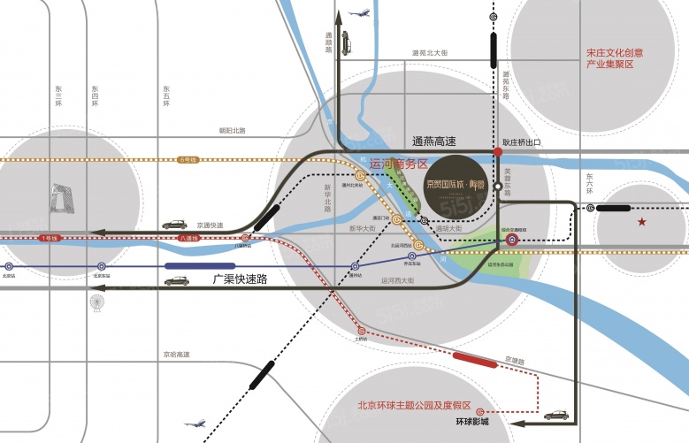 京贸国际城区位图