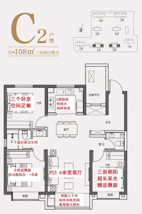 3室2厅2卫户型详情