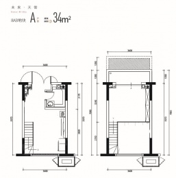 1室1厅1卫户型图