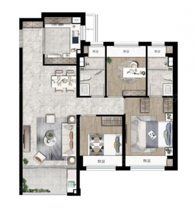 3室2厅2卫户型详情