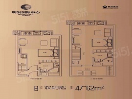 2室1厅1卫户型图