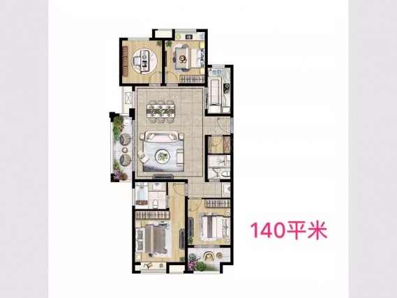 4室2厅2卫户型详情