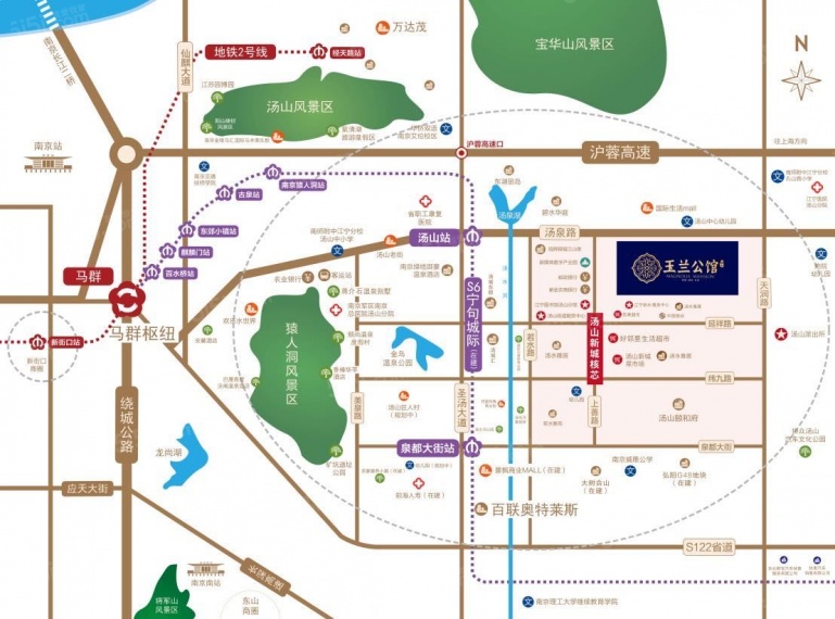 汤山玉兰公馆区位图