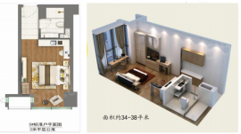 1室1厅1卫户型图