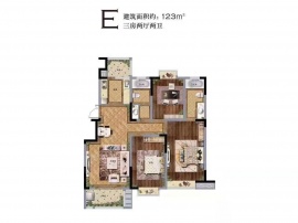 3室2厅2卫户型图