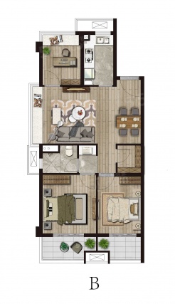 3室2厅1卫户型详情