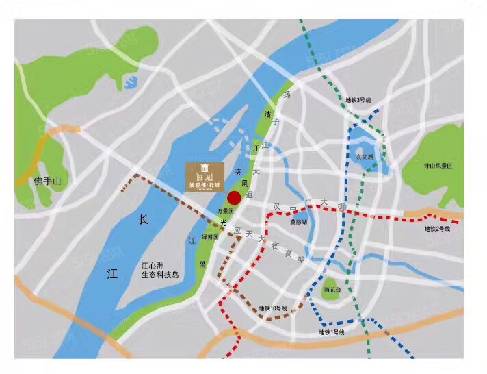 南京涵碧楼区位图