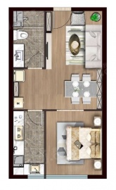 东亚青珑寓1室1厅1卫