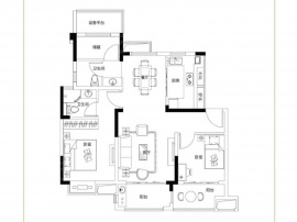 3室2厅2卫户型图