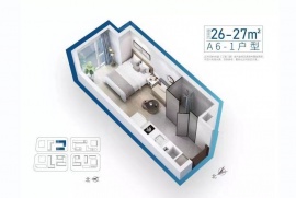 1室1厅1卫户型图