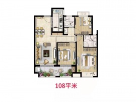 3室2厅2卫户型图