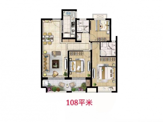 3室2厅2卫户型详情