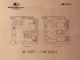 2室1厅1卫户型图