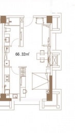 1室1厅1卫户型图
