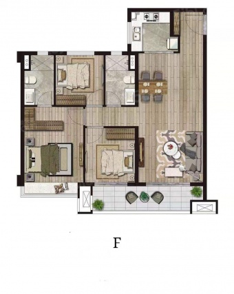3室2厅2卫户型详情