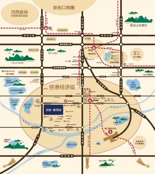 美的雍翠园区位图