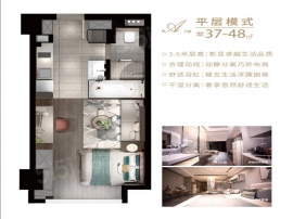 1室1厅1卫户型图