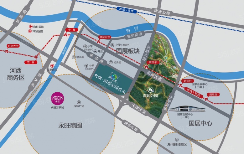 大华国展公园世家区位图