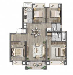 4室2厅2卫户型图