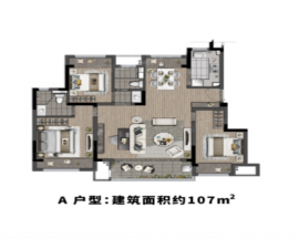 3室2厅2卫户型图