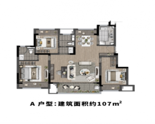 3室2厅2卫户型详情