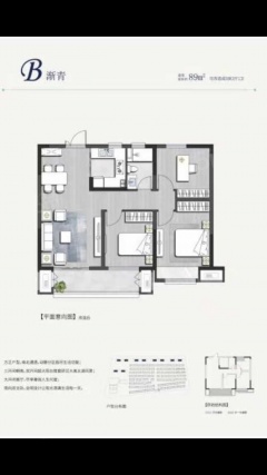 3室2厅1卫户型详情