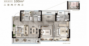 大境公园时代3室2厅2卫