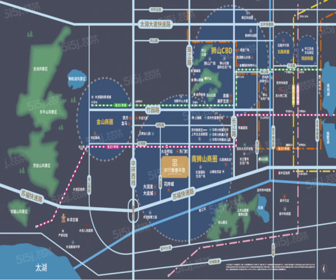 星河时代新著华庭区位图