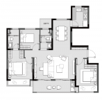 3室2厅2卫户型图
