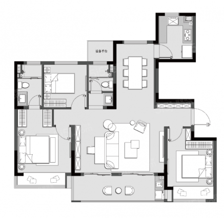 3室2厅2卫户型详情