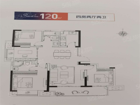 4室2厅2卫户型详情