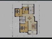 上海城新天地家园3室2厅2卫