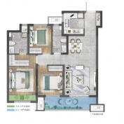 金科中梁浅棠水岸3室2厅2卫