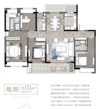 4室2厅3卫户型详情