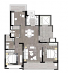 3室2厅2卫户型图